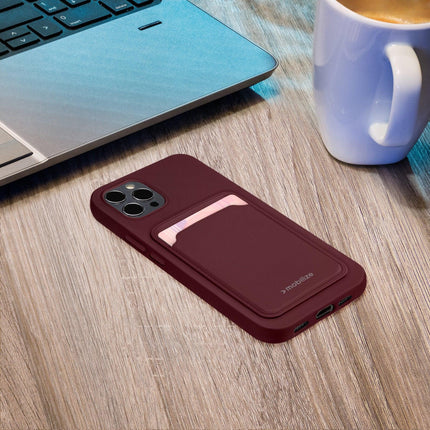 Mobilize Rubber Gelly Card Case Apple Iphone 14 Matt Bordeaux