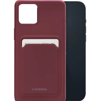 Mobilize Rubber Gelly Card Case Apple Iphone 14 Plus Matt Bordeaux