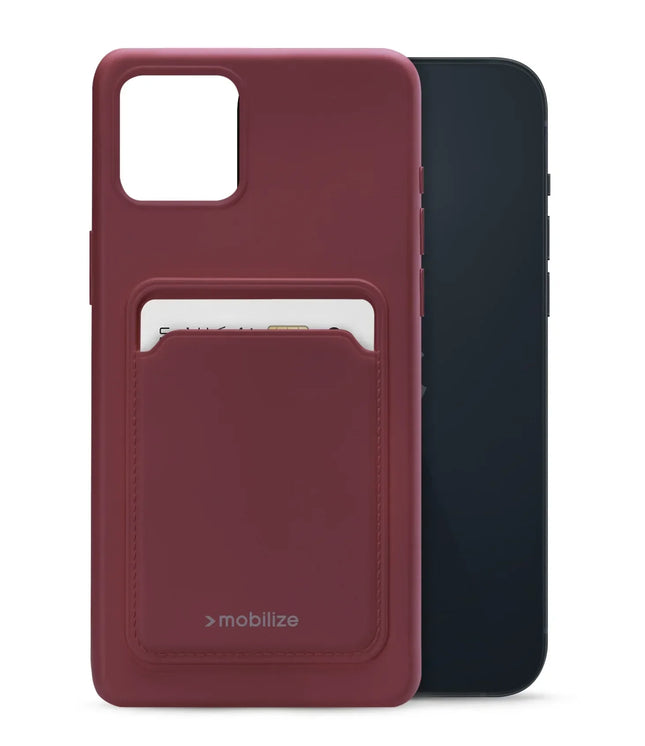 Mobilize Rubber Gelly Card Case Apple Iphone 14 Plus Matt Bordeaux