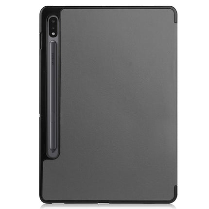 Samsung Galaxy Tab S7 - TriFold Smart Book Case Pen Slot - Grey