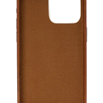 Senza Desire Leather Cover With Card Slot Apple Iphone 14 Pro Burned Cognac