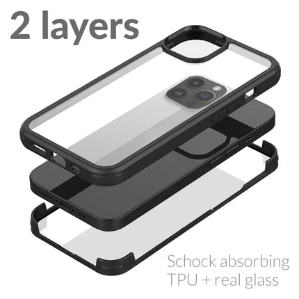 Mobilize Tempered Glass 360 Protection Case Apple Iphone 14 Pro Max Black