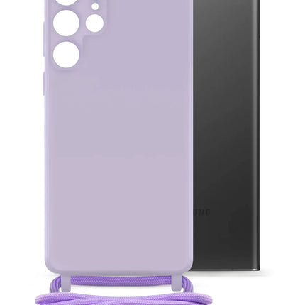 Mobilize Lanyard Gelly Case For Samsung Galaxy S22 Ultra 5G Pastel Purple