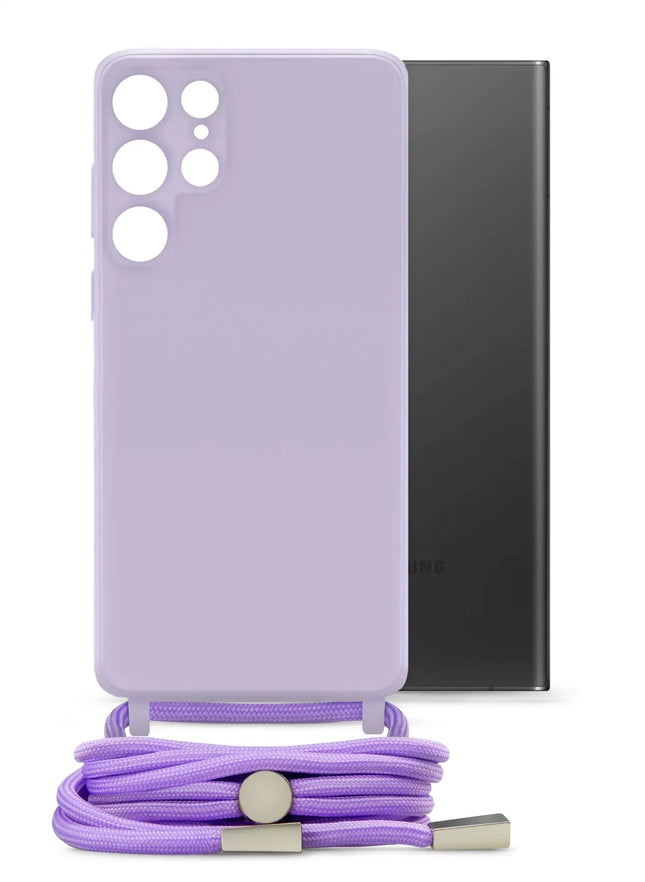 Mobilize Lanyard Gelly Case For Samsung Galaxy S22 Ultra 5G Pastel Purple