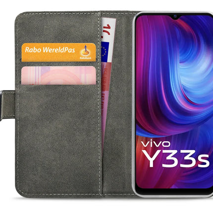 Mobilize Classic Gelly Wallet Book Case Vivo Y33S Black