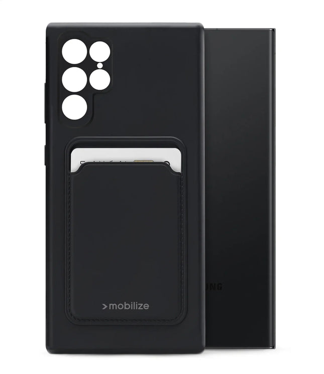Mobilize Rubber Gelly Card Case Samsung Galaxy S23 Ultra 5G Matt Black
