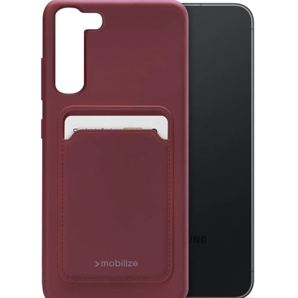 Mobilize Rubber Gelly Card Case Samsung Galaxy S23+ 5G Matt Bordeaux