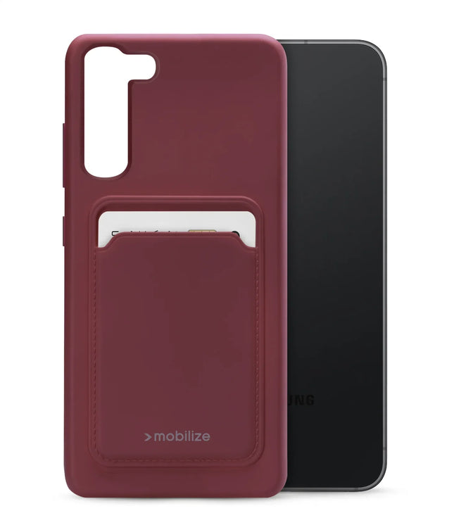 Mobilize Rubber Gelly Card Case Samsung Galaxy S23+ 5G Matt Bordeaux