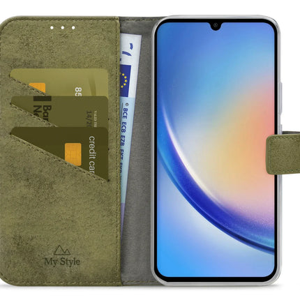 My Style Flex Wallet For Samsung Galaxy A34 5G Olive