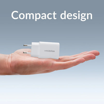 Mobilize Wall Charger Usb-C + Usb 25W With Pd/Pps White