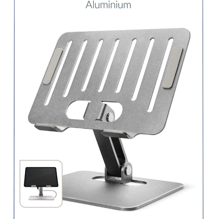 Mobilize Foldable Aluminium Tablet Stand Silver