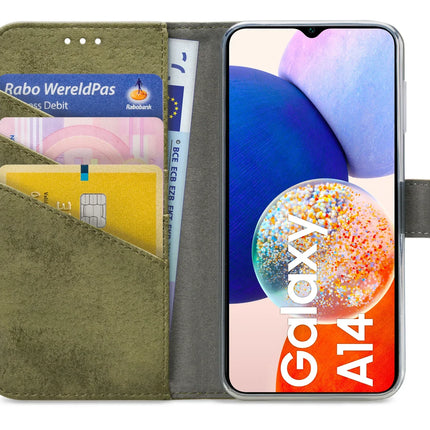 My Style Flex Wallet For Samsung Galaxy A14 4G/5G Olive
