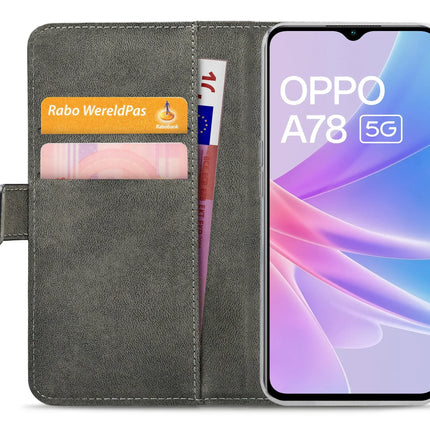 Mobilize Classic Gelly Wallet Book Case Oppo A78 5G Black