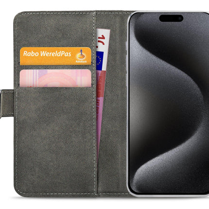 Mobilize Classic Gelly Wallet Book Case Apple Iphone 15 Pro Max Black