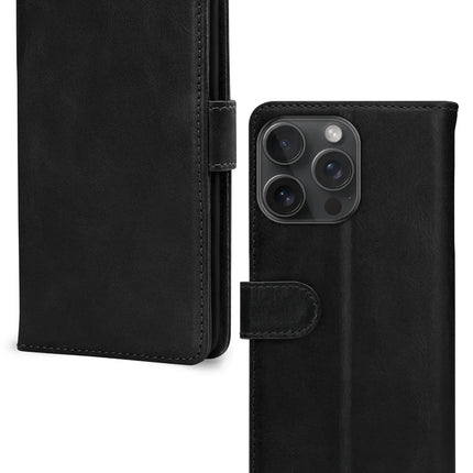 Mobilize Leather Wallet Apple Iphone 15 Pro Max Black