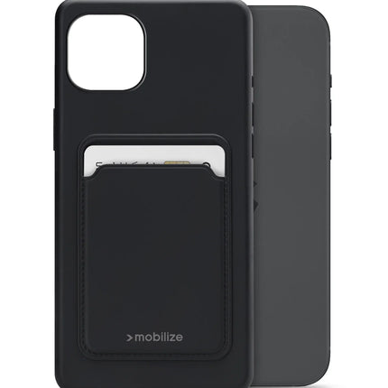 Mobilize Rubber Gelly Card Case Apple Iphone 15 Plus Matt Black