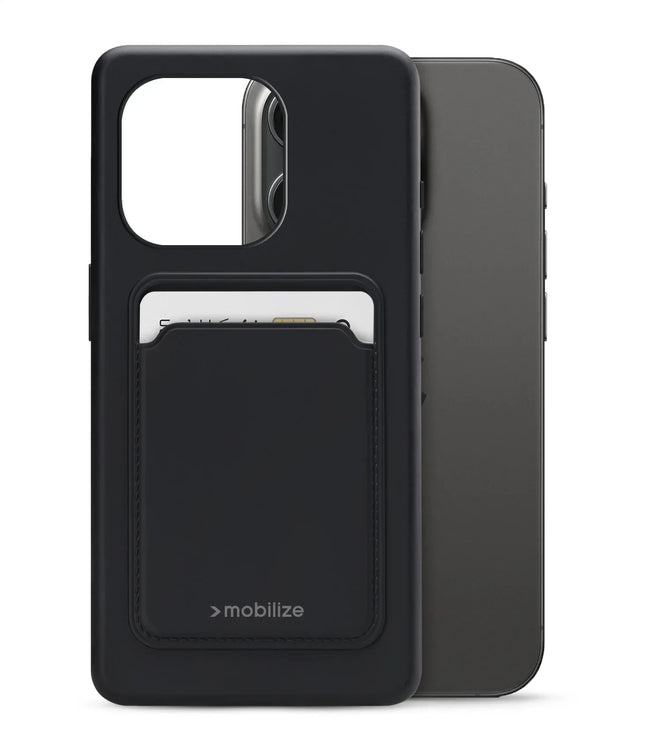 Mobilize Rubber Gelly Card Case Apple Iphone 15 Pro Matt Black