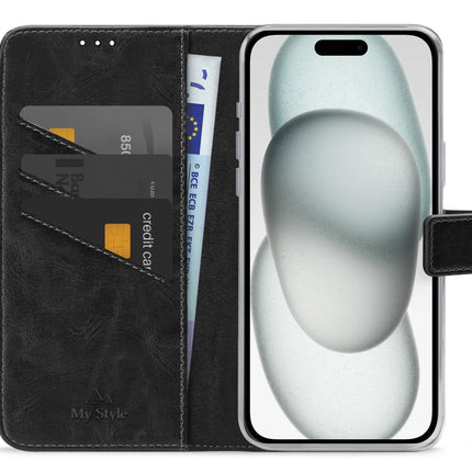 My Style Flex Wallet For Apple Iphone 15 Plus Black