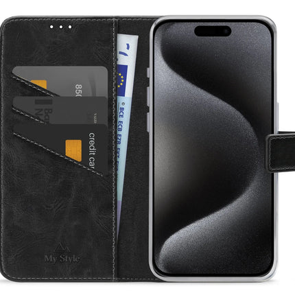 My Style Flex Wallet For Apple Iphone 15 Pro Black