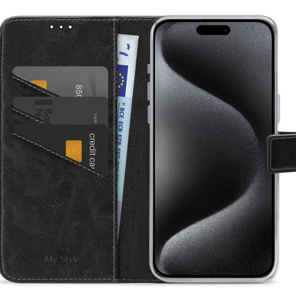 My Style Flex Wallet For Apple Iphone 15 Pro Max Black
