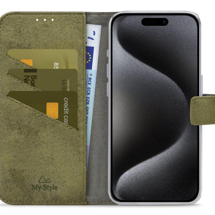 My Style Flex Wallet For Apple Iphone 15 Pro Olive