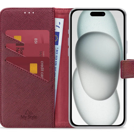 My Style Flex Wallet For Apple Iphone 15 Plus Bordeaux