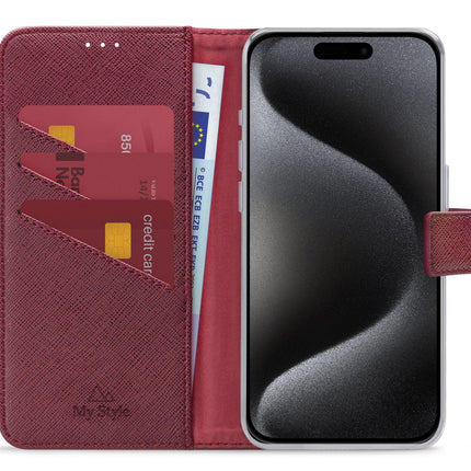 My Style Flex Wallet For Apple Iphone 15 Pro Bordeaux
