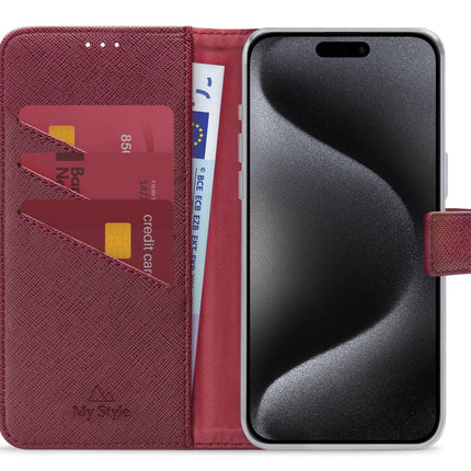 My Style Flex Wallet For Apple Iphone 15 Pro Max Bordeaux