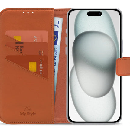 My Style Flex Wallet For Apple Iphone 15 Plus Rust Red