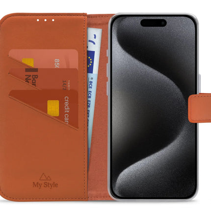 My Style Flex Wallet For Apple Iphone 15 Pro Rust Red