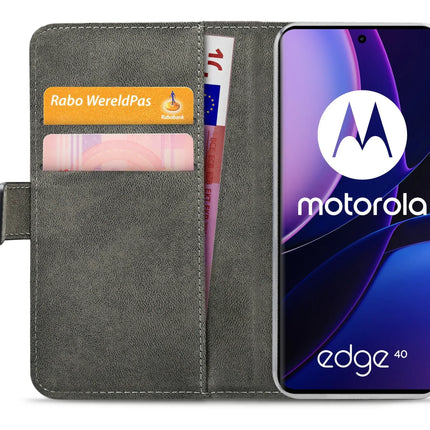 Mobilize Classic Gelly Wallet Book Case Motorola Edge 40 Black