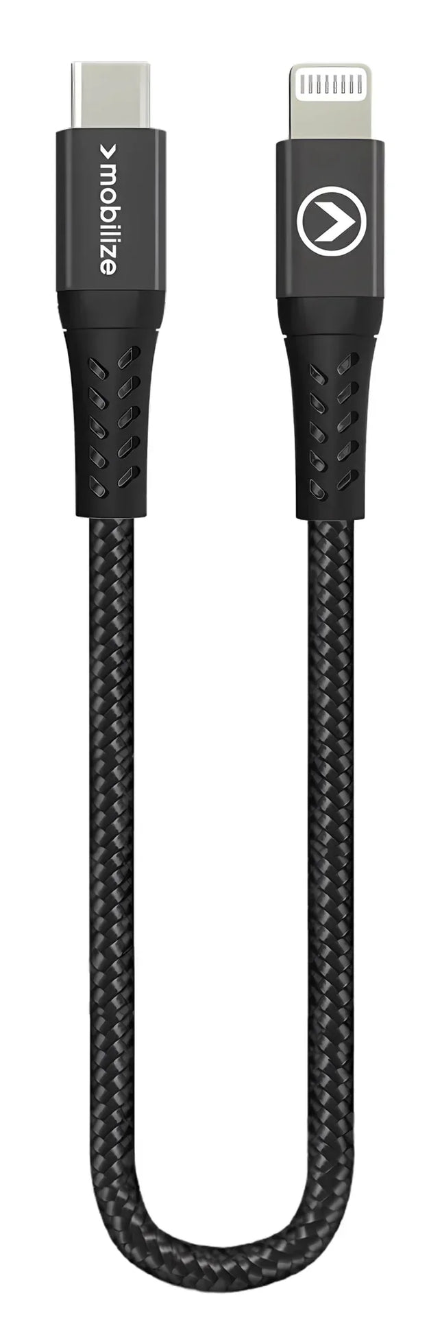 Mobilize Strong Nylon Cable Usb-C To Mfi Lightning 20Cm. 60W Black