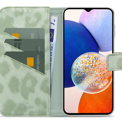 My Style Flex Wallet For Samsung Galaxy A14 4G/5G Green Leopard