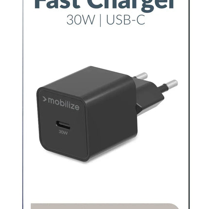Mobilize Wall Charger Usb-C Gan 30W With Pd/Pps Black