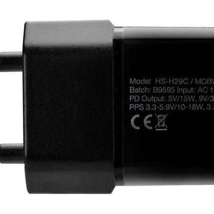 Mobilize Wall Charger Usb-C Gan 30W With Pd/Pps Black