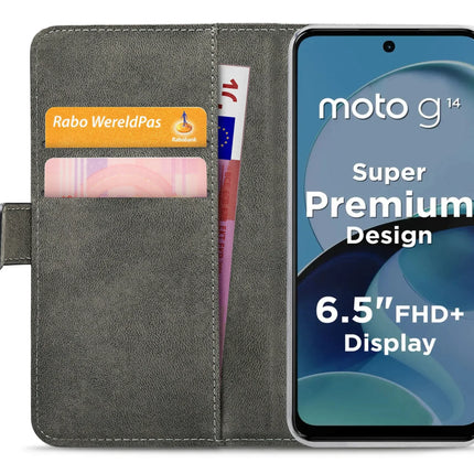 Mobilize Classic Gelly Wallet Book Case Motorola Moto G14 Black