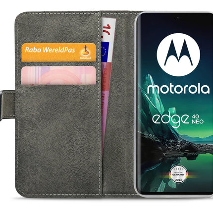 Mobilize Classic Gelly Wallet Book Case Motorola Edge 40 Neo Black