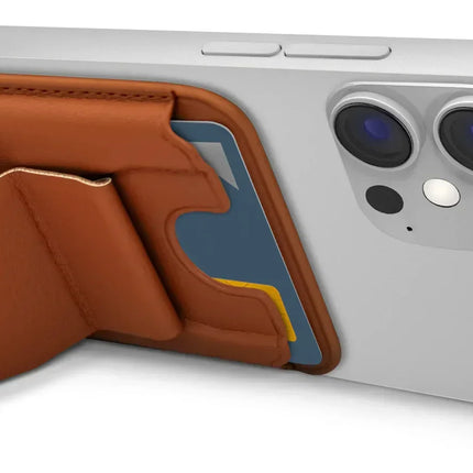 Mobilize Magsafe Compatible Magnet Card Holder Brown