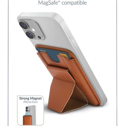 Mobilize Magsafe Compatible Magnet Card Holder Brown