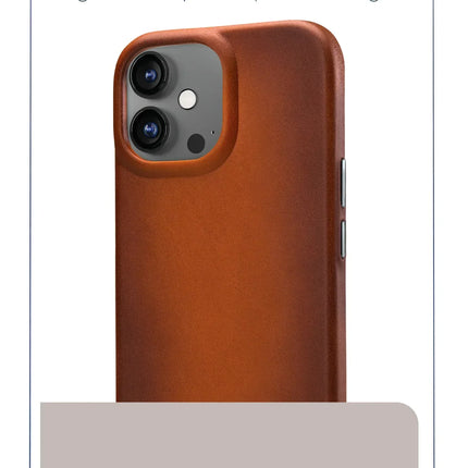 Mobilize Magsafe Compatible Premium Leather Case Apple Iphone 15 Burned Cognac