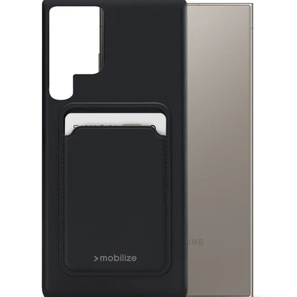 Mobilize Rubber Gelly Card Case Samsung Galaxy S24 Ultra 5G Matt Black