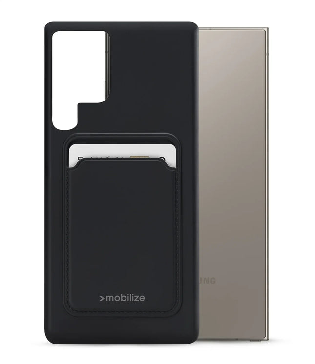 Mobilize Rubber Gelly Card Case Samsung Galaxy S24 Ultra 5G Matt Black