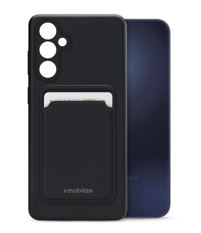Mobilize Rubber Gelly Card Case Samsung Galaxy A15 4G/5G Matt Black