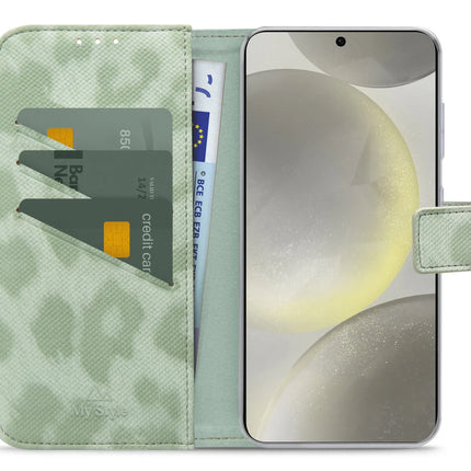 My Style Flex Wallet For Samsung Galaxy S24+ 5G Green Leopard