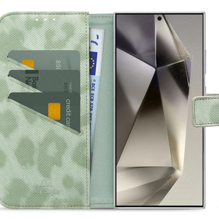 My Style Flex Wallet For Samsung Galaxy S24 Ultra 5G Green Leopard