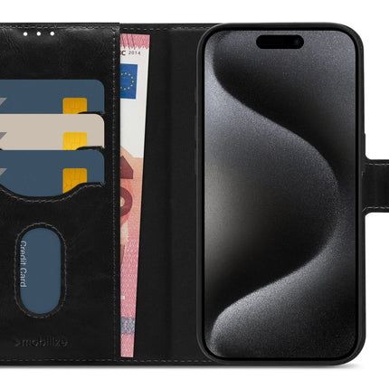 Mobilize 2In1 Magsafe Compatible Gelly Wallet Case Apple Iphone 15 Pro Black