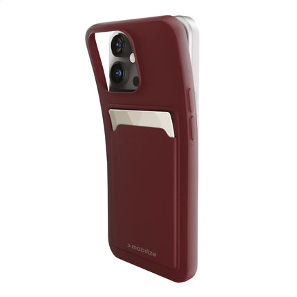 Mobilize Rubber Gelly Card Case Samsung Galaxy A35 5G Matt Bordeaux