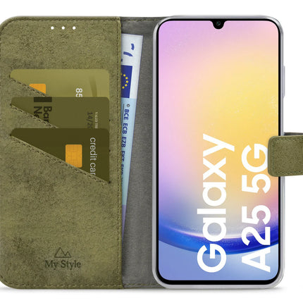 My Style Flex Wallet For Samsung Galaxy A25 5G Olive