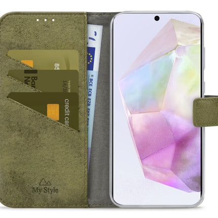 My Style Flex Wallet For Samsung Galaxy A35 5G Olive