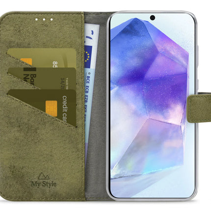 My Style Flex Wallet For Samsung Galaxy A55 5G Olive